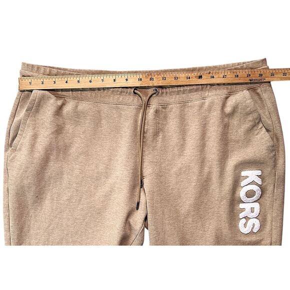 Michael Kors Cotton Blend Tan Joggers Women's XXL - Picture 3 of 6
